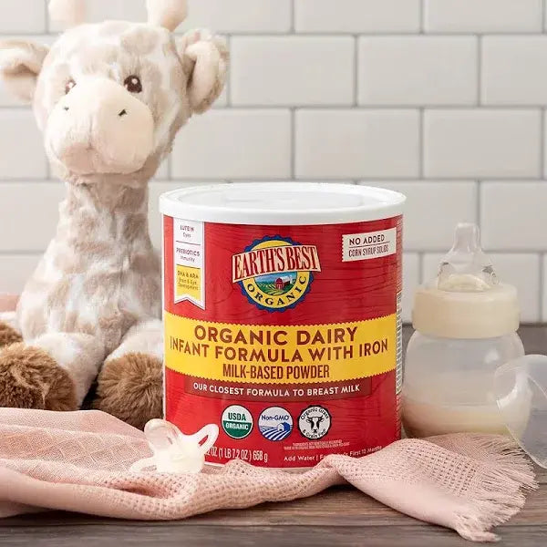 Earth’s Best Organic Milk-Based Infant Formula with Iron, 32 oz Powder