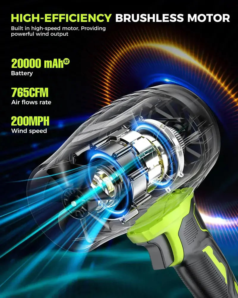 Cordless Leaf Blower with Extended Nozzle, Lightweight Handheld Design & Charger