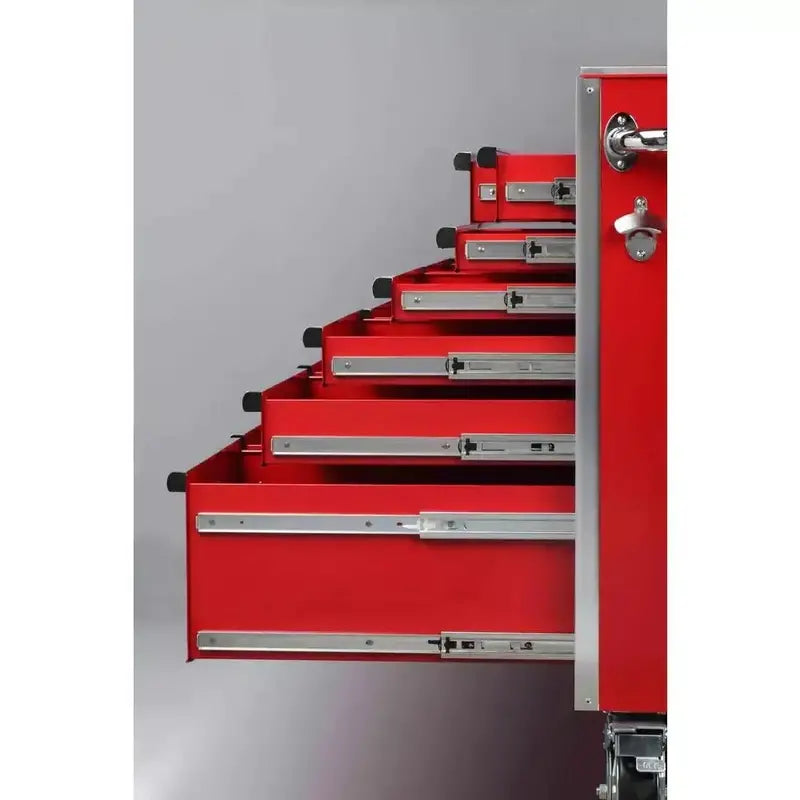 Heavy-Duty Mobile Tool Chest  72-Inch Wide, 24-Inch Deep, 15-Drawer Workbench with Stainless Top and Dual Locking Mechanism