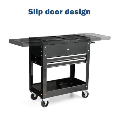 Rolling Tool Cabinet on Casters  Heavy-Duty Steel Storage Cart with Multiple Drawers