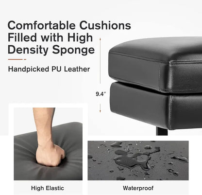 Furmax Faux Leather Guest Chairs for Waiting Rooms and Offices