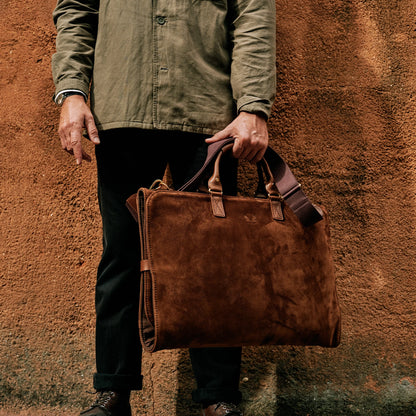 Suede Trifold - Tobacco Brown