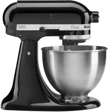 KitchenAid K45SS Classic 4.5-Quart Tilt-Head Stand Mixer in Onyx Black