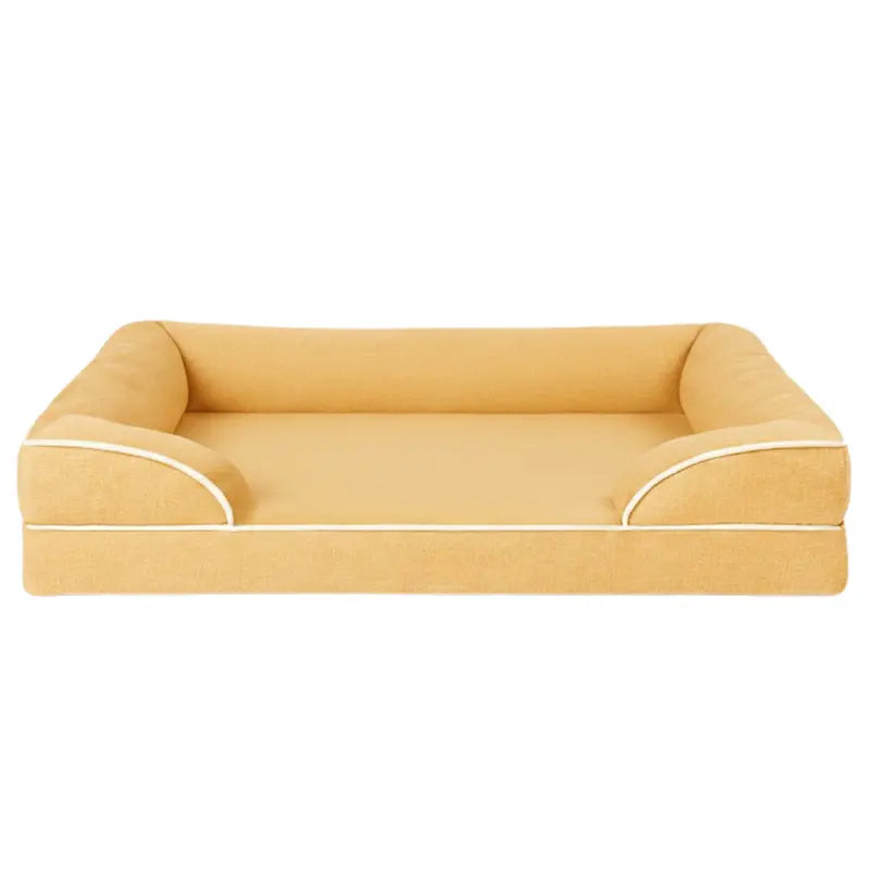 Orthopedic Pet Bed with Memory Foam Core, Protective Bolsters, and Removable Cover
