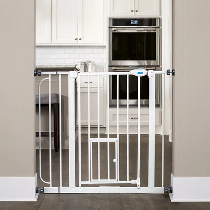 Carlson Extra Wide Walk Through Pet Gate with Small Pet Door, Pressure Mount Kit and Wall Mount Kit