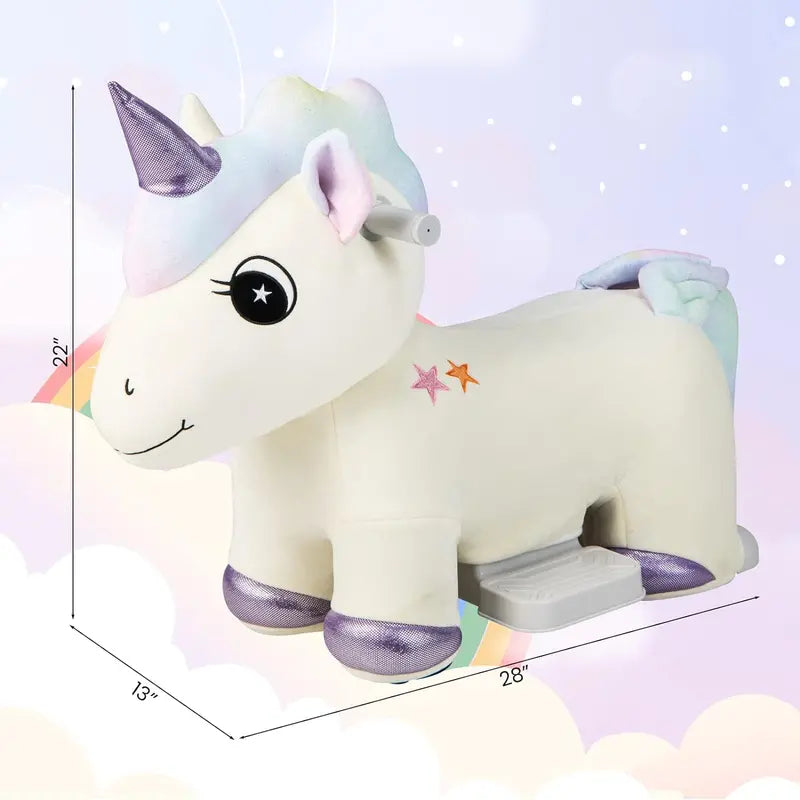 6V Battery-Powered Electric Unicorn Ride-On Toy for Kids  Interactive Motion & Sound