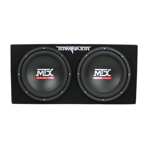 Dual 12-Inch Car Subwoofer System  Includes Enclosure, 1500W Amp, and Wiring Kit
