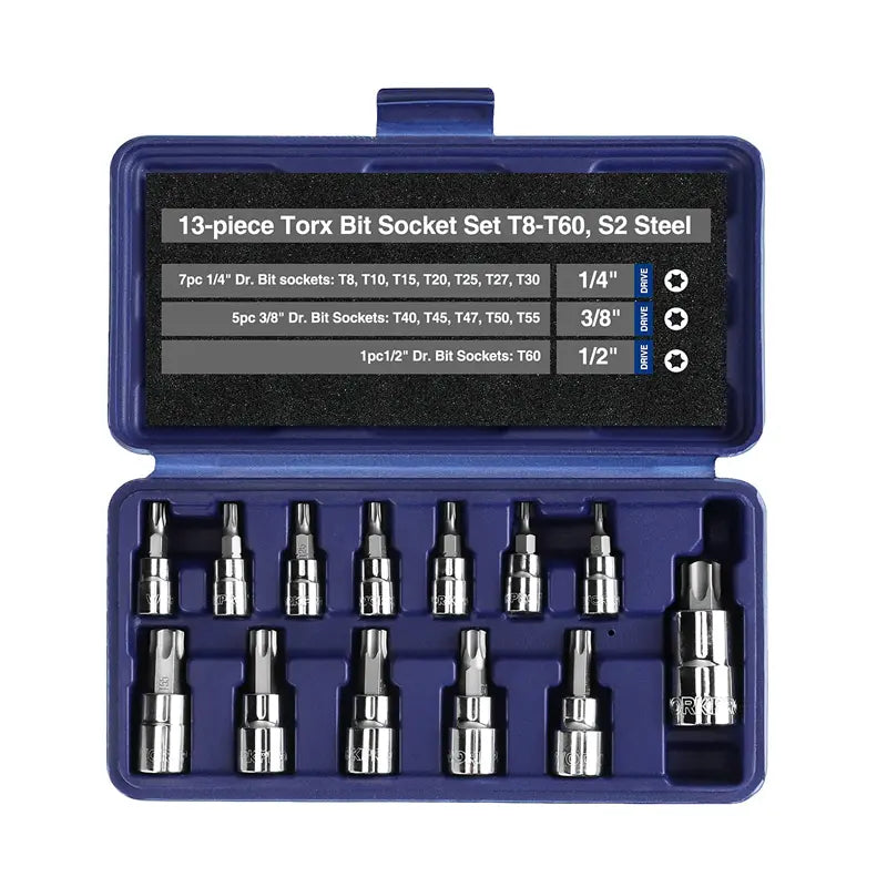 WORKPRO Torx Bit Socket Set  13-Piece Hand-Use Only Precision Driver Kit