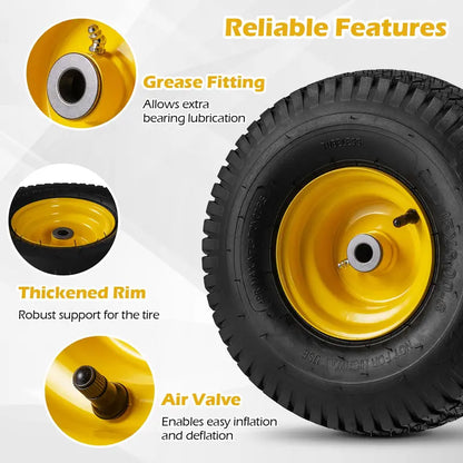 2-Pack 15 x 6.00-6 Tube-Type Tires & Wheels  Standard Inner Tube Compatibility