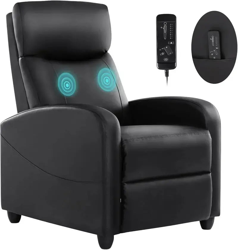 Ergonomic Swivel Rocking Chair with Padded Footrest and Deep Cushioned Seat