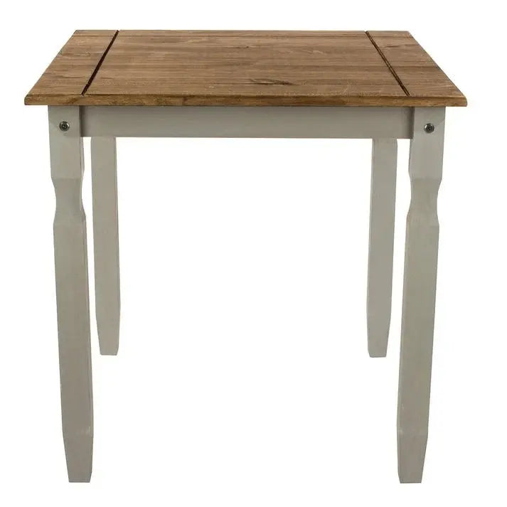 Corona Collection Solid Wood Dining Table  Rustic Modern Farmhouse Style Table