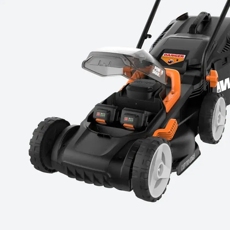Worx 40V 14-Inch Cordless Lawn Mower  Intellicut Tech, Mulching & Dual 20V Battery Kit Included