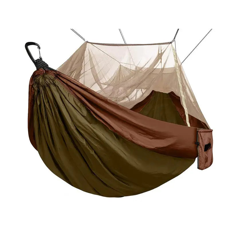 Large Mesh-Top Camping Hammock (78″ x 118″) with Tree-Friendly Suspension Straps