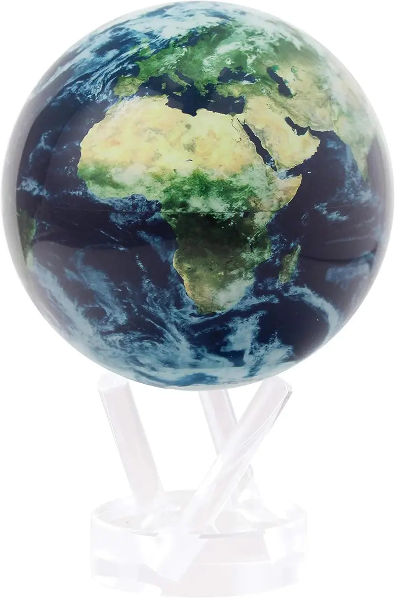 MOVA 4.5″ Light-Powered Self-Rotating Globe  Earth Model with Animated Clouds
