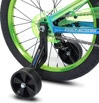 Genesis Glitch Youth BMX Bike  18-Inch Blue/Green Frame