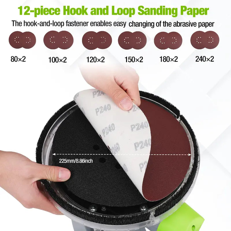 WORKPRO 720W Vacuum-Ready Drywall Sander  Dust-Reducing Electric Sanding System