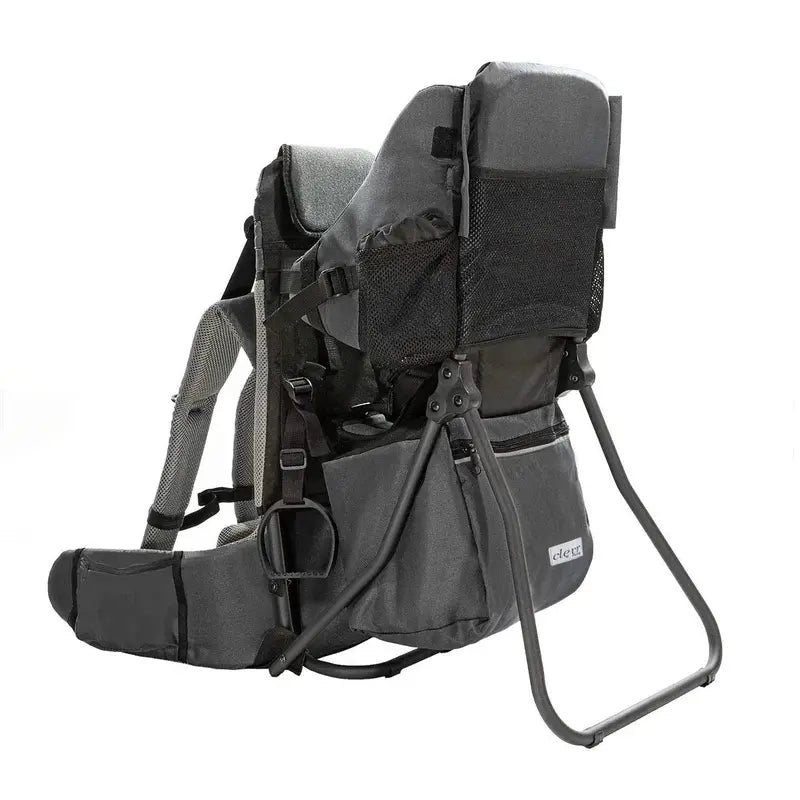 ClevrPlus All-Terrain Baby Backpack Carrier with Adjustable Seat and Ventilated Back Support