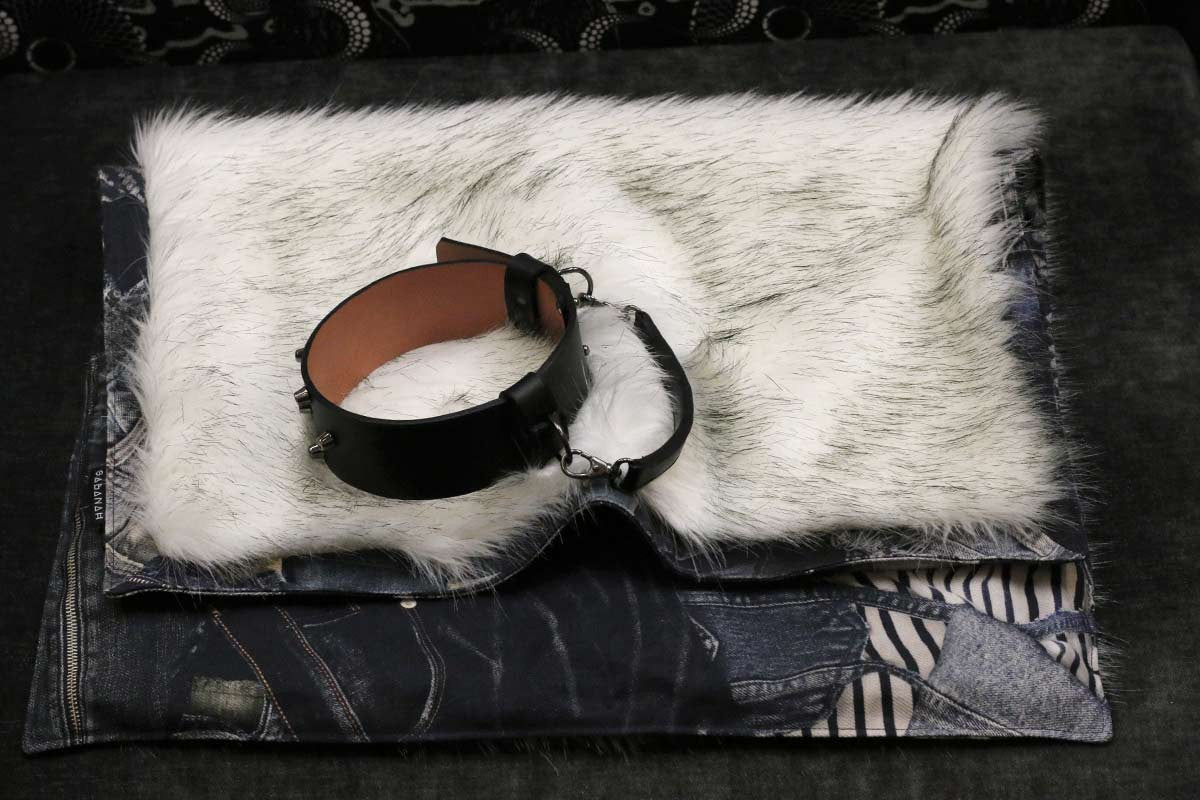 Couverture pour chat « Metis » Blue Ice - Tissu Jean-Paul Gaultier