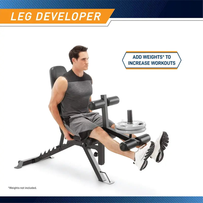 Marcy 6-Position Adjustable Utility Bench with High-Density Foam Padding and Durable Steel Frame