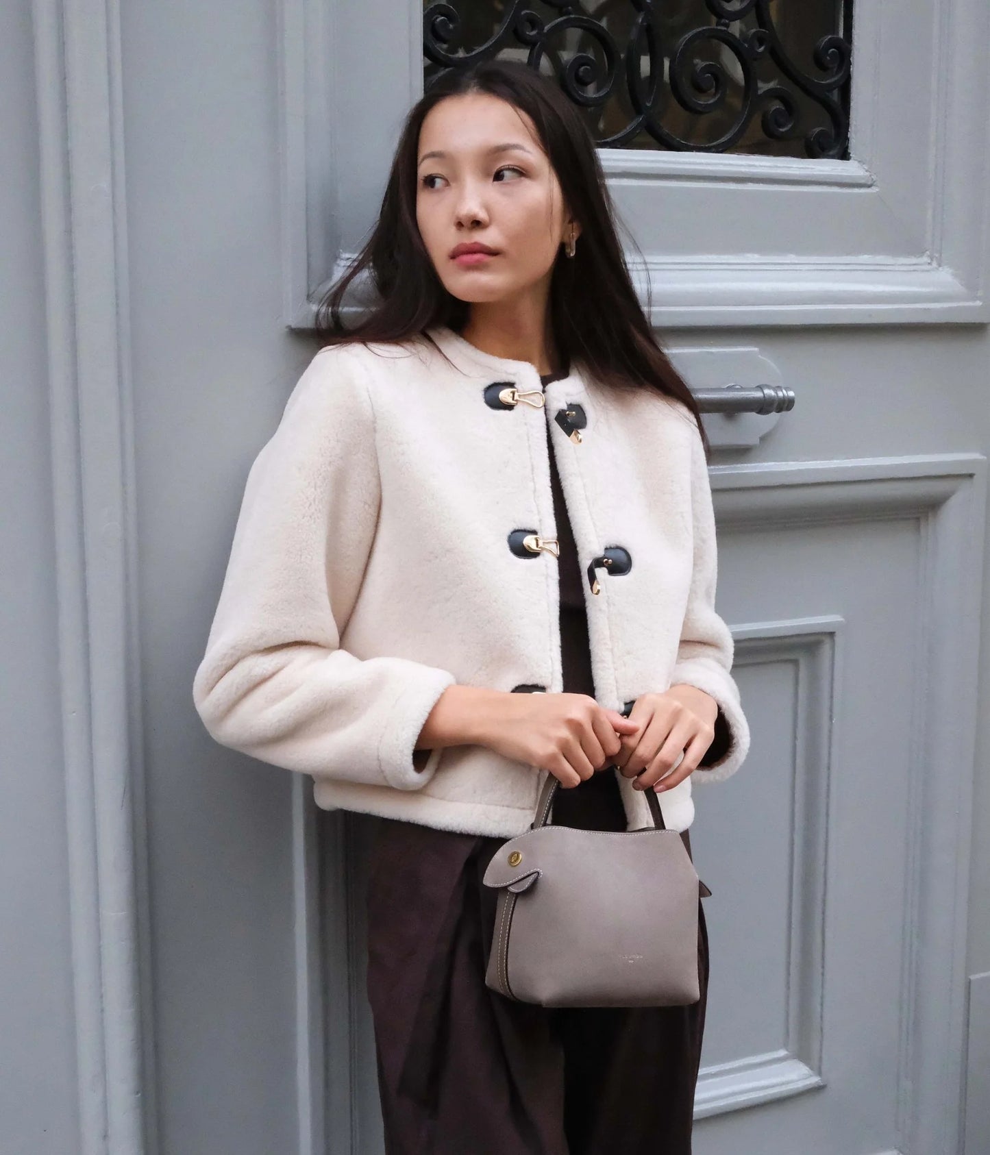 Mini Swann | Suede Taupe