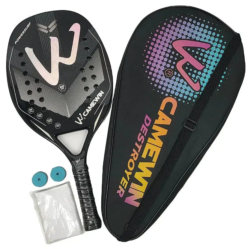 ProCarbo Grip Beach Tennis Racket  Premium 3K Carbon Fiber Construction