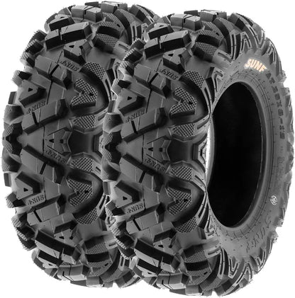 Set of 4 ATV/UTV All-Terrain Tires  25¡Á8-12 Front &amp; 25¡Á10-12 Rear A033 Tubeless Radials (6-PR)