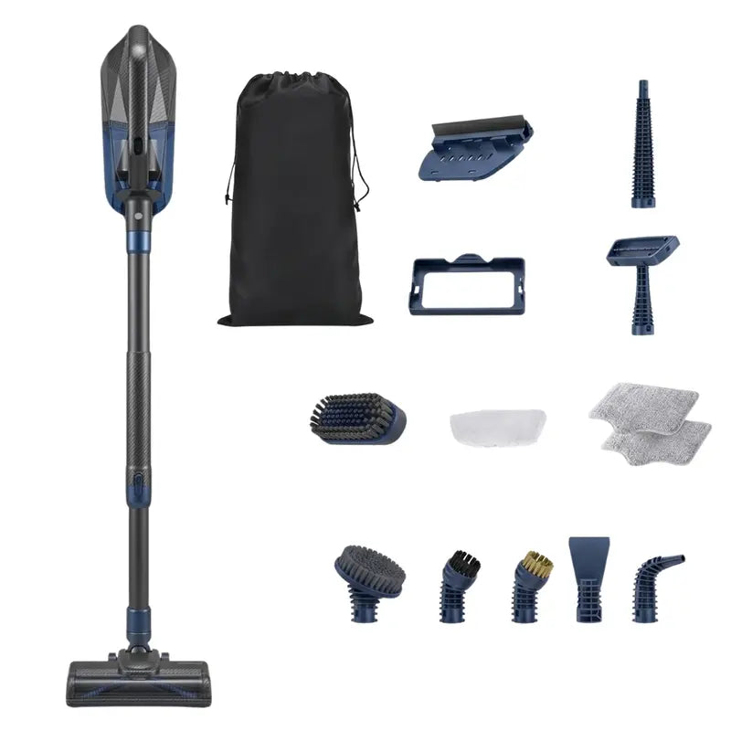 Detachable Steam Mop System with 350ml Tank, Swivel Head & 5 Cleaning Attachments