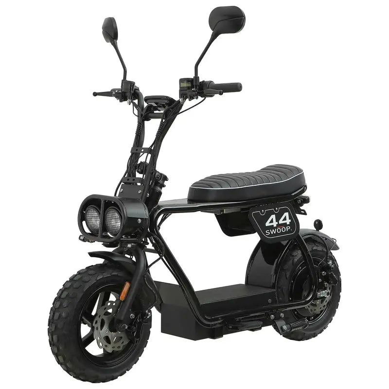 Swoop Turbo 2000W Electric Moped  Black High-Performance E-Bike with Pedal Assist