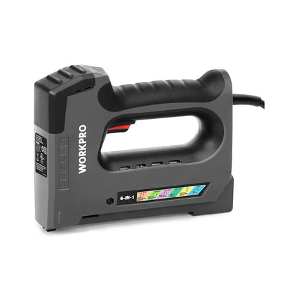 WORKPRO 110V 6-in-1 Electric Stapler & Tacker for Woodworking and DIY Projects