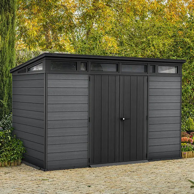 Keter Cortina 11 ft. x 7 ft. Weather-Resistant Resin Storage Shed