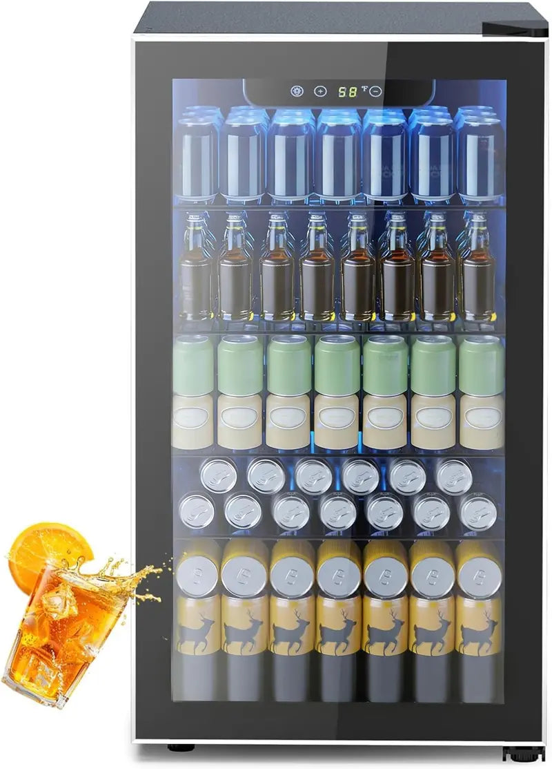 Electactic 3.2 cu. ft. Beverage Cooler  130-Can Mini Fridge with Drink Refrigeration
