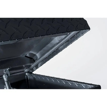 Low-Profile Matte Black Aluminum Truck Toolbox  61.86 in. for Mid-Size Trucks