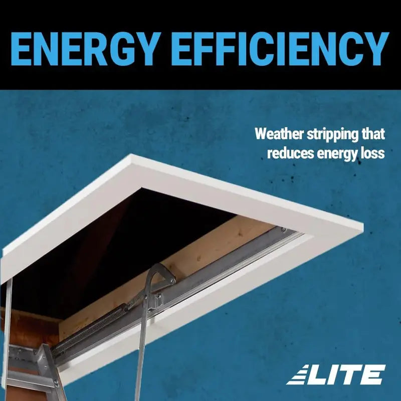 LITE 10-Foot Aluminum Attic Ladder  Type IAA Duty Rating, 375-LB Load Capacity