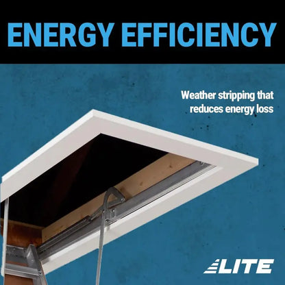 LITE 10-Foot Aluminum Attic Ladder  Type IAA Duty Rating, 375-LB Load Capacity