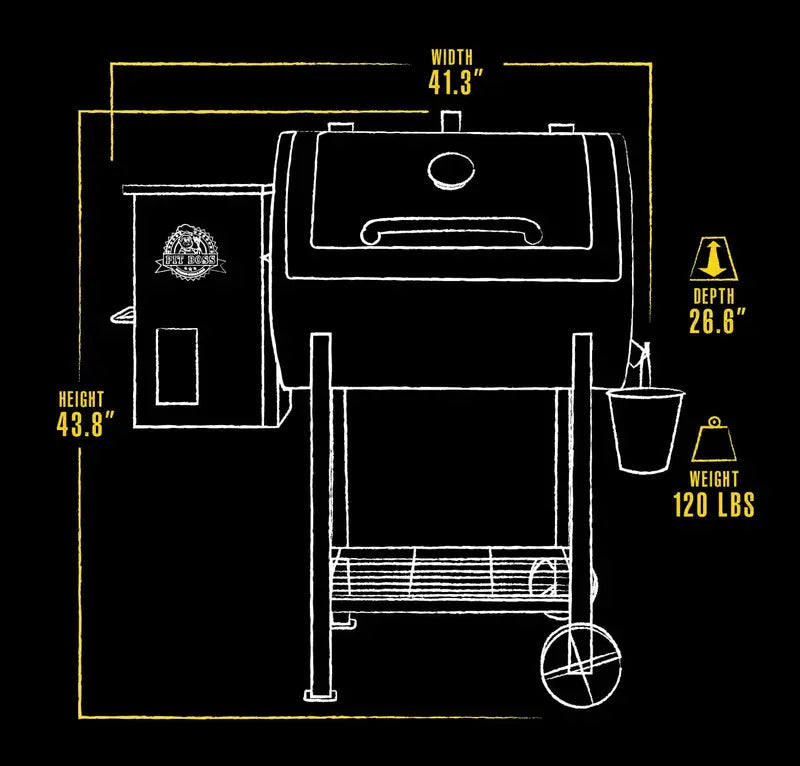 Pit Boss 700FB Pellet Grill with Flame Broiler  700 sq. in. Cooking Area
