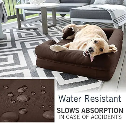 PetFusion Ultimate Orthopedic Dog Bed  CertiPUR-US Memory Foam, Large Size, Waterproof, Durable Cover, 3-Year Warranty