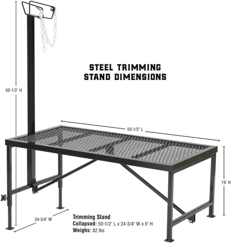 Weaver Leather Adjustable Livestock Trimming Stand  Steel Frame with Wire Headpiece for Sheep, Goats & Small Animals (Black)