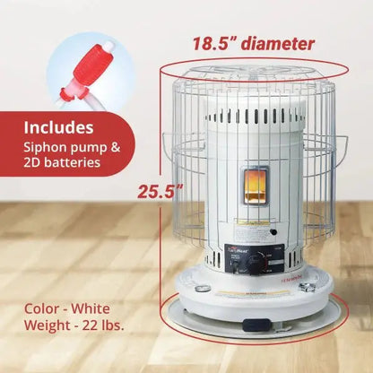 Dual-Pack 23,500 BTU Convection Kerosene Heater — Indoor/Outdoor Use