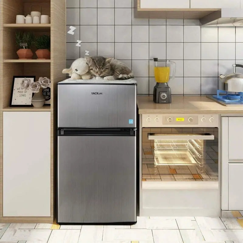 G-Series 3.1 Cu. Ft. Mini Fridge with Freezer  Compact Dual-Door Refrigerator for Bedroom or Office Use (HPVFR310)