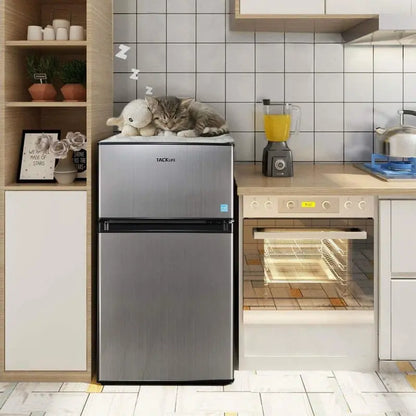 G-Series 3.1 Cu. Ft. Mini Fridge with Freezer  Compact Dual-Door Refrigerator for Bedroom or Office Use (HPVFR310)