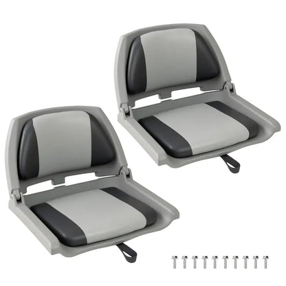 Low-Profile Molded Fishing Boat Chair  Marine-Grade PVC Cushion, Low-Back Design