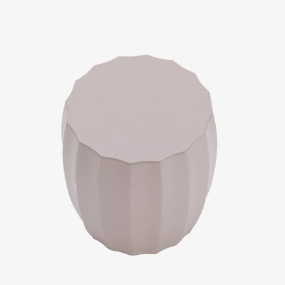 Table d'appoint ronde en magn sie rose p le Grenade