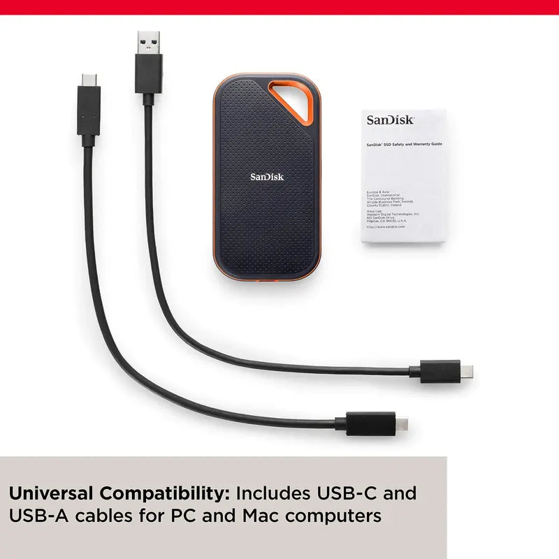 SanDisk 1TB Extreme PRO Portable SSD  Up to 2000 MB/s Transfer Speed