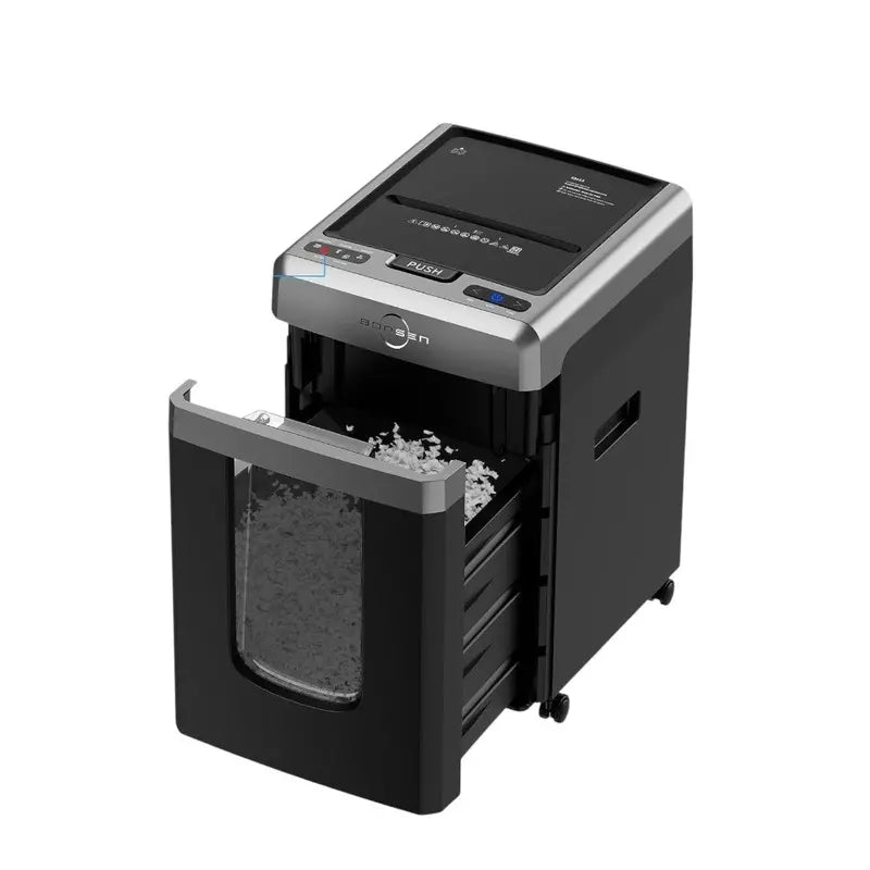 BONSEN Auto-Feed Paper Shredder  300-Sheet Capacity, P-4 Security, Quiet Operation & 8.1-Gallon Bin
