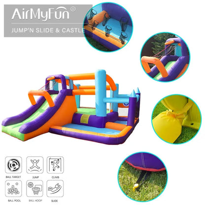AirMyFun Inflatable Outdoor Bounce House  Full-Size Jumping Bouncer for Backyard Play
