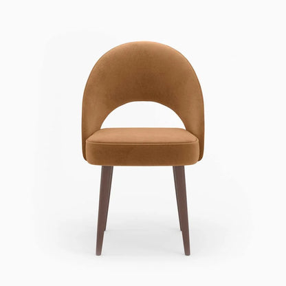 Chaise en velours camel