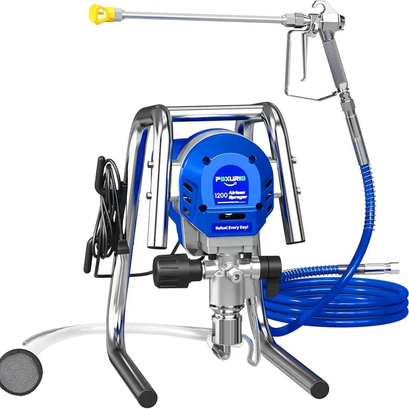 POXURIO 1200W Airless Paint Sprayer  High-Pressure (3300 PSI) Electric Coating System for Smooth, Professional Finishes