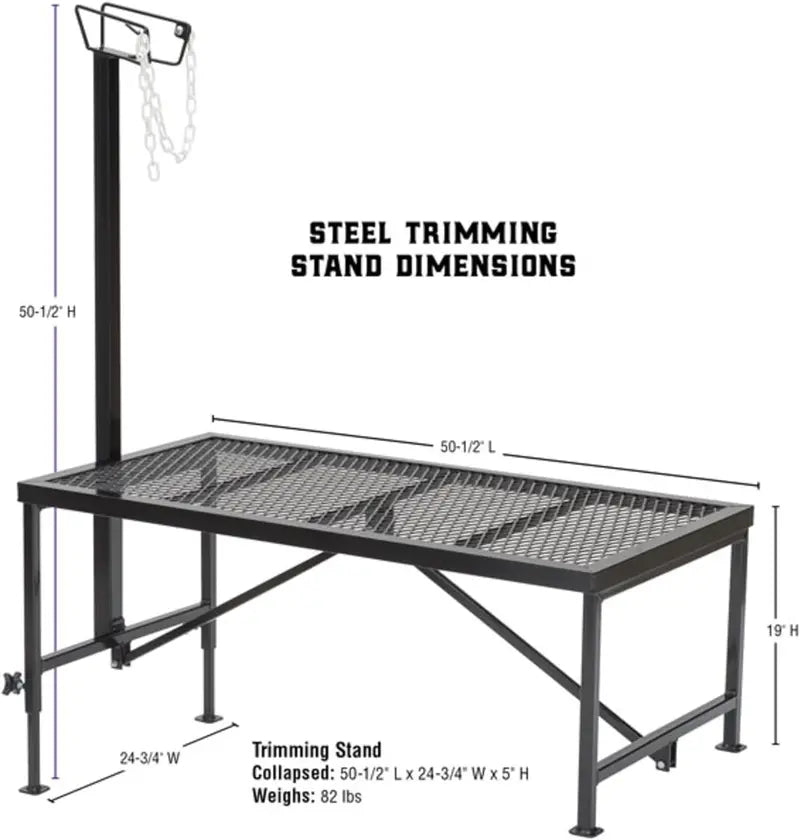 Weaver Leather Adjustable Livestock Trimming Stand  Sturdy Steel Design with Wire Headpiece for Sheep & Goats