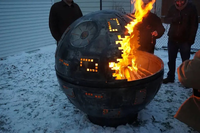 5-Foot Star WarsInspired Death Star Fire Pit  Powder-Coated Steel Outdoor Heater