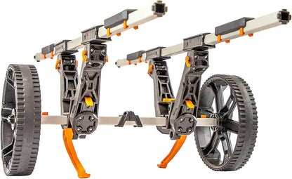 Barcart Universal Dual Bunk Kayak Cart  Easy Assembly, Collapsible & Adjustable Transport Carrier for Kayak Fishing